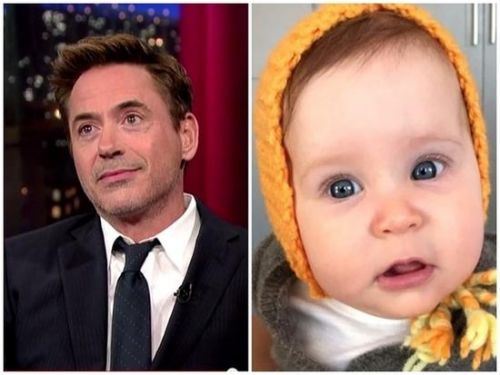 小罗伯特-唐尼与激萌爱女