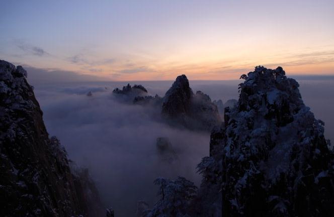 冬季黄山云海